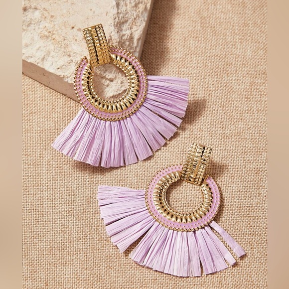 ❤️Lavender Tassel Drop Earrings - Picture 5 of 5